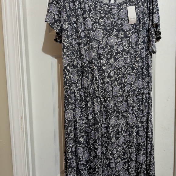 LOFT Blue and White Floral Dress NWT 16 - Picture 11 of 12